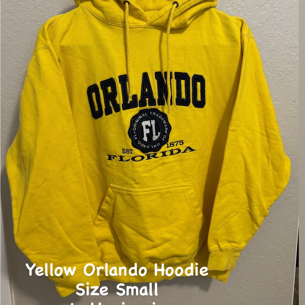 Yellow Hoodie with Orlando Print